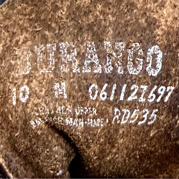 👢🤠 DURANGO Leather Lace-Up Boots Kiltie Fringe Vibram Sole Brown Women’s 10 - Picture 2 of 10